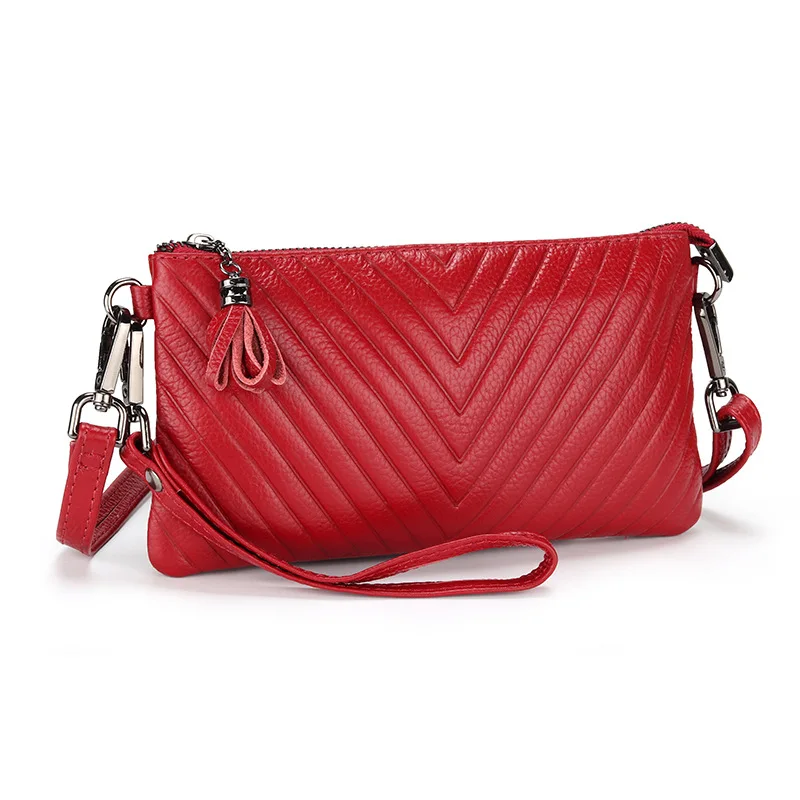 

Модная повседневная сумка на плечо для девушек, сумка-мессенджер из натуральной кожи, простая Маленькая женская сумка-клатч для телефона, с...