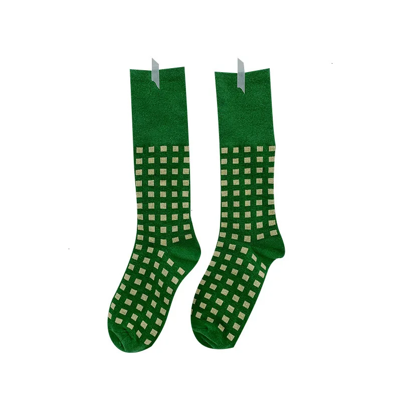 SP & CITY/хлопковые чулки в клетку для колледжа гольфы девочек высокие носки