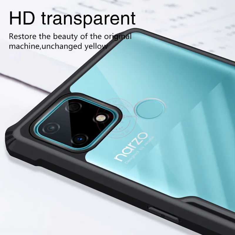 rzants for oppo realme narzo 30a realme narzo 20 pro case hard clear cover double anti drop protection phone casing free global shipping
