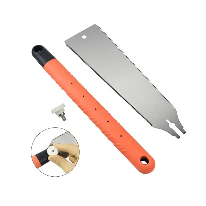 

Woodworking Double Sides Carbon Steel Hand Saw Tenon Fine Tooth with PVC Handle 23GB