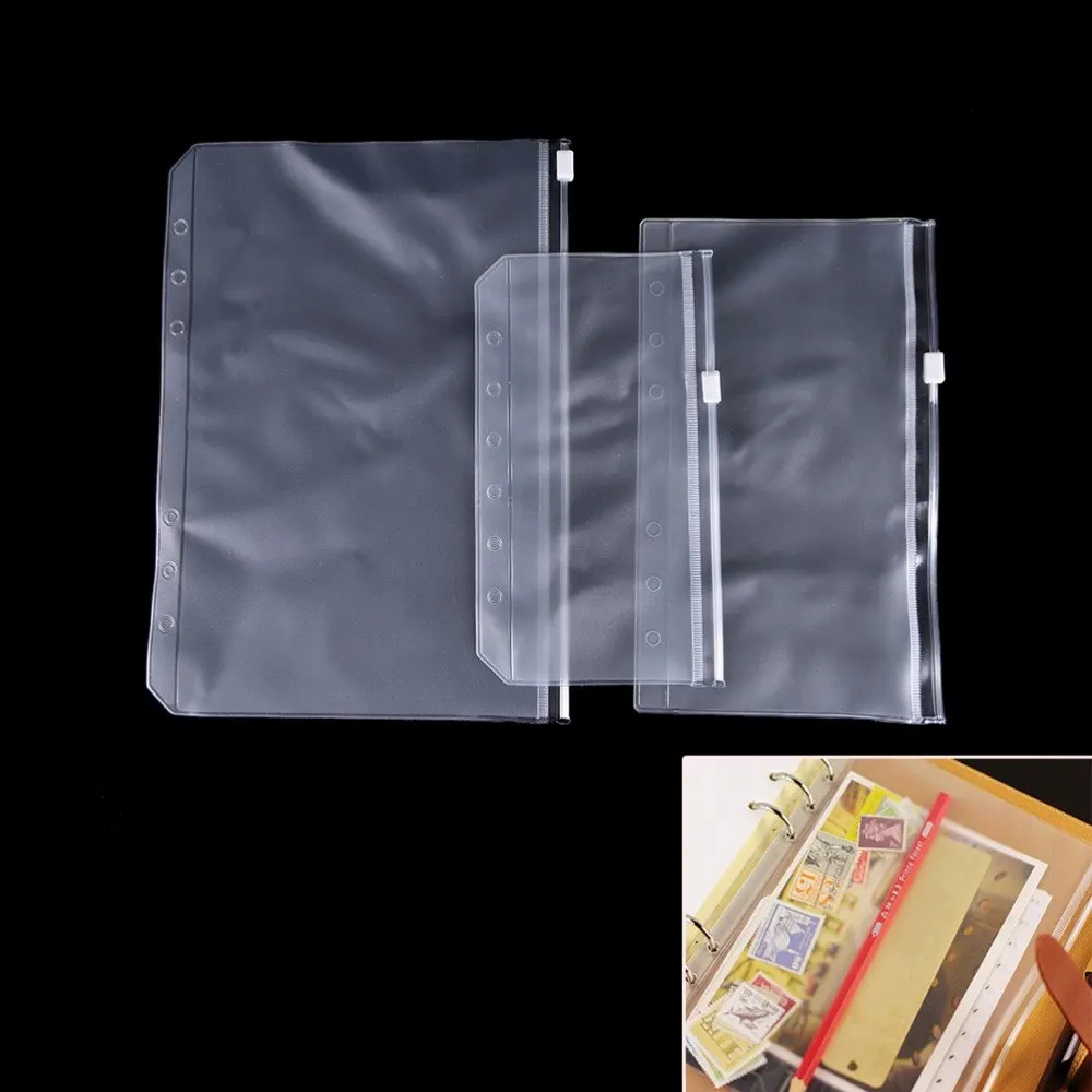 A5/A6/A7 Transparent Traveler Notebook Diary Planner Zipper Bag Filing Products | Канцтовары для офиса и дома