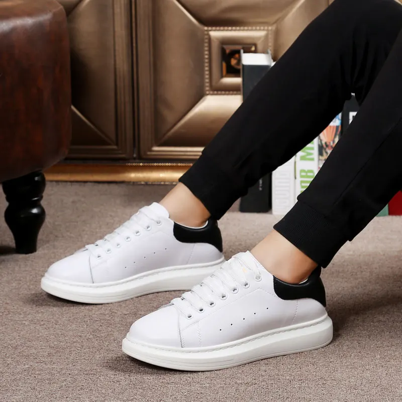 

MORAZORA 2020 white shoes woman sneakers genuine leather shoes lace up classic flat couple shoes woman casual shoes big size 43