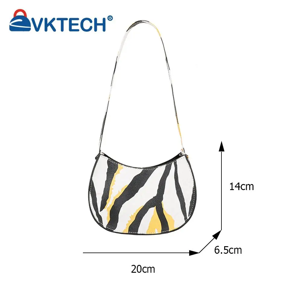 

Fashion Women Animal Pattern Printing PU Leather Shoulder Underarm Bag Casual Ladies Hobos Small Purse Handbags