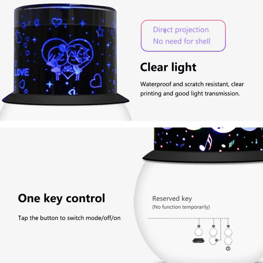 

LED Rotating Night Light Projector Starry Sky Star Master Children Kids Sleep Romantic LED USB Projector Lamp Valentine Gifts
