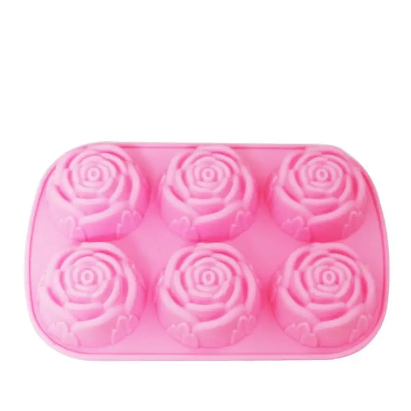 

Silicone Handmade Soap Jelly Maker Cartoon Rose Cake Mould Creative Kitchen Baking Mold Kitchen Accessories LX8254