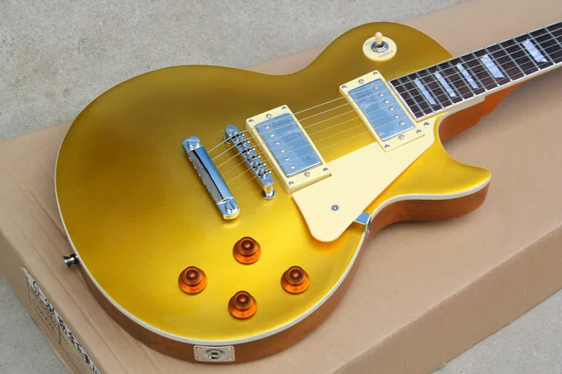 Товар kсокращения Модель с китайской фабрики Стандартная гитара Золотая Верхняя