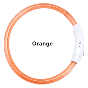 Светящийся USB-ошейник для домашних животных, перезаряжаемый мигающий ночной ошейник для собак со светодиодсветильник, USB-зарядка, ошейник для собак, светящийся мигающий ошейник, Прямая поставка