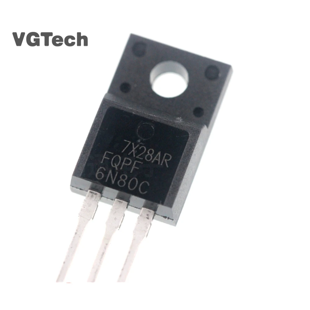 

10PCS FQPF6N80C TO-220 6N80C 6N80 TO220 FQPF6N80 TO-220F new MOS FET transistor