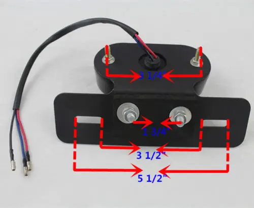 СВЕТОДИОДНЫЙ черный задний стоп-сигнал держатель номерного знака для Harley Honda KtN