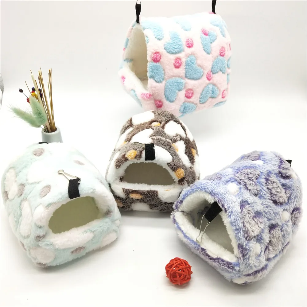 

Small Animal Pets Cages Winter Spring Hamster Guinea Pig Squirrel Keep Warm Nest Soft Comfortable Sleepping Bed Hammock Tent