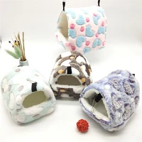 small animal pets cages winter spring hamster guinea pig squirrel keep warm nest soft comfortable sleepping bed hammock tent