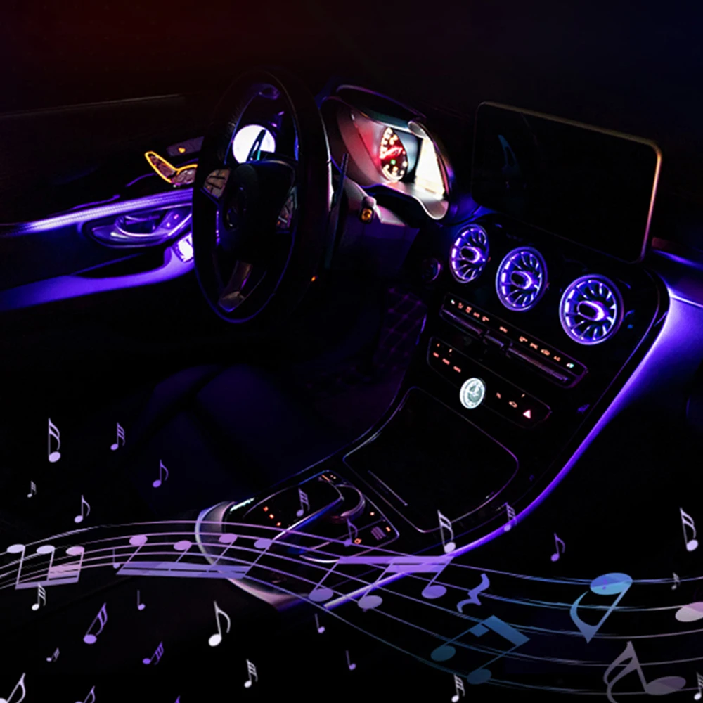 

New For W205 Mercedes benz C GLC class C260 GLC C180 Atmosphere advanced light decoration lamp 3/12/64 color Ambient light