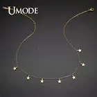 UMODE золотой и белый, золотистый; Большие цветов; Одежда со звездой ожерелье для женщин колье в богемном стиле, для женщин, цепочка, воротник яркие ювелирные изделия, ювелирные изделия для девочек UN0385