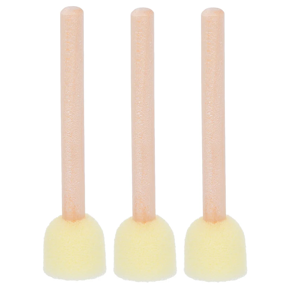 

20Pcs Round Paint Sponge Brushes Set Wooden Handle Sponge Brush Paint Tools