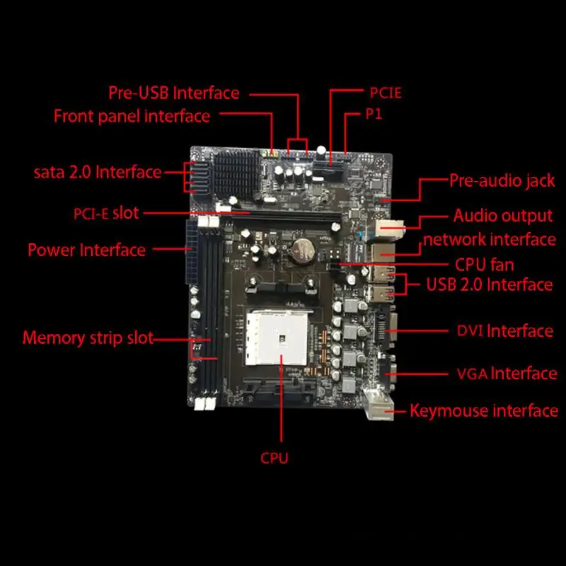 Лидер продаж компьютерные компоненты для материнских плат SATA II USB интерфейс DDR3 MicroATX AMD A55 cpu 16GB
