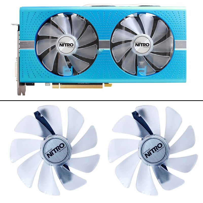 2 шт. 95 мм CF1015H12D DC12V ETH Вентилятор охлаждения Замена для Sapphire NITRO RX480 8G RX 470 4G GDDR5 RX570 4G / 8G D5 RX580 8G OC вентиляторы