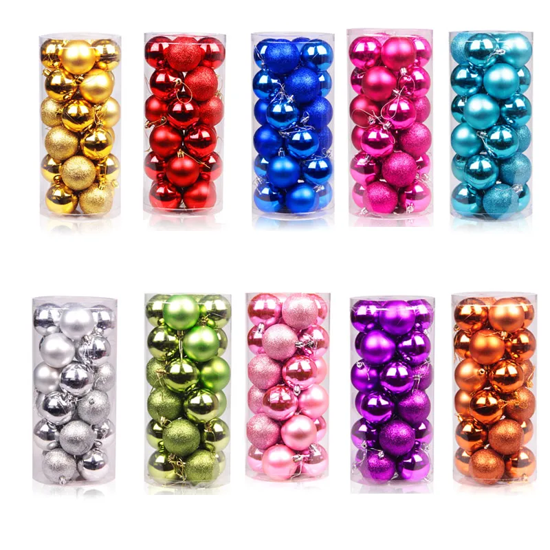 24 шт./компл. Рождественская елка подвесная игрушка с орнаментом новогодние