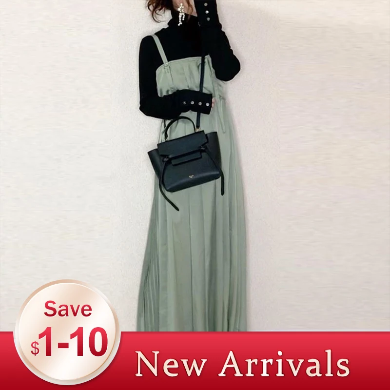 Женское платье в Корейском стиле Повседневное макси на бретелях без бретелек