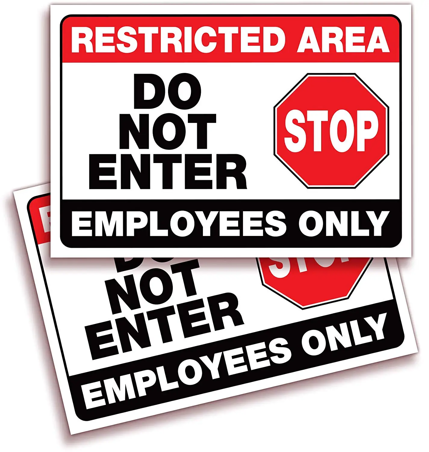 Для ограниченной зоны не входите сотрудники только вывески наклейки 2 упаковки
