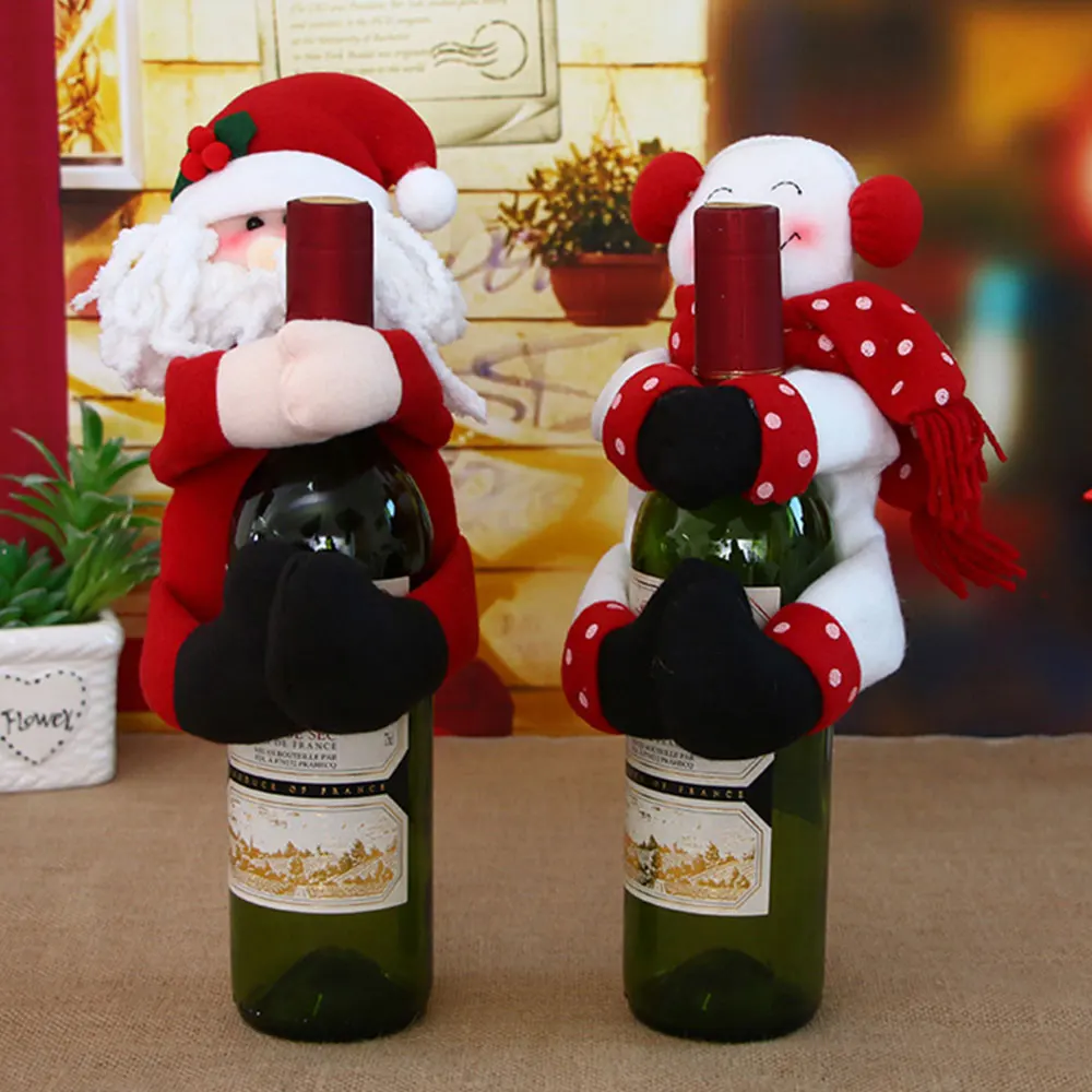 Домашняя праздничная одежда объятия бутылки держать крышки крышка для с красным