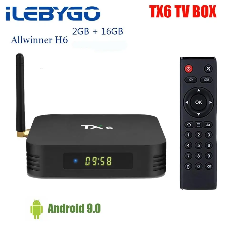 2GB 16GB Ilebygo Smart tv Box Android 9,0 Tanix TX6 Allwinner H6 4 Гб ОЗУ 32 Гб ПЗУ 32G поддержка 4K H.265 2,4G WiFi 2G16G медиаплеер - Цвет: 2GB 16GB