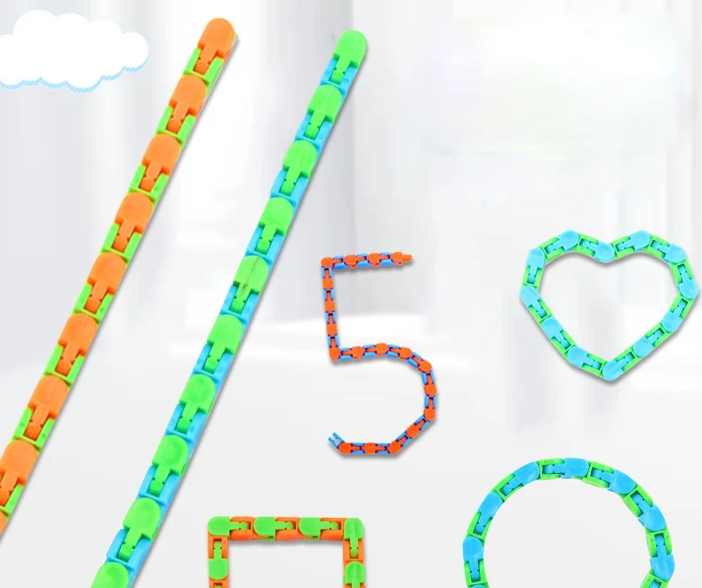 

Bicycle Track Decompression Chain 24 Decompression Toy Fluid Bracelet Decompression Decompression Chain