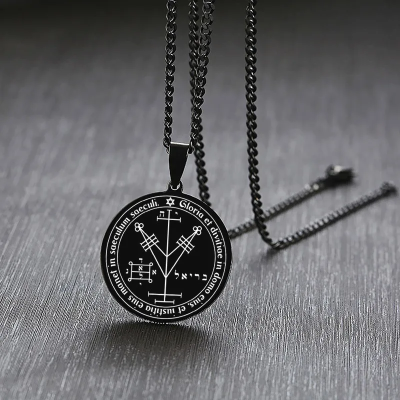 Сатанинских SIGIL OF LUCIFER Бафомет подвеска в форме диска подойдет качестве подарка