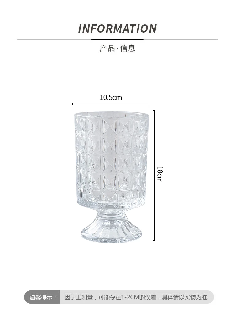

French Creative Glass Vase Luxury Transparent Terrarium Plants Vase Decoration Nordic Minimalism Adornos Para Casa Table Art