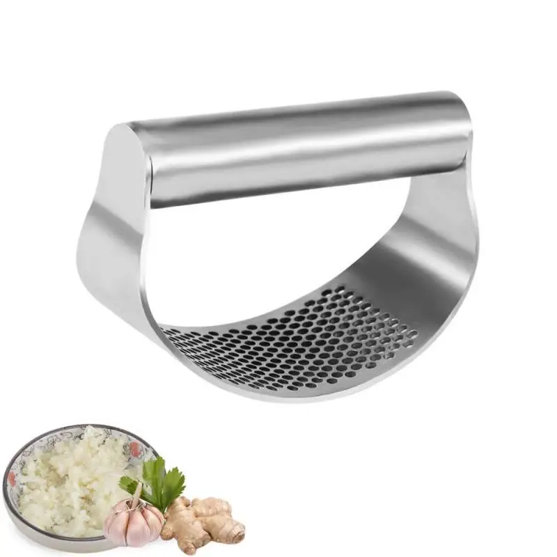 

Stainless Steel Garlic Press Rocker Manual Garlic Rocker Crusher Vegetable Chopper Mincer Press Garlic Masher Kitchen Supplies