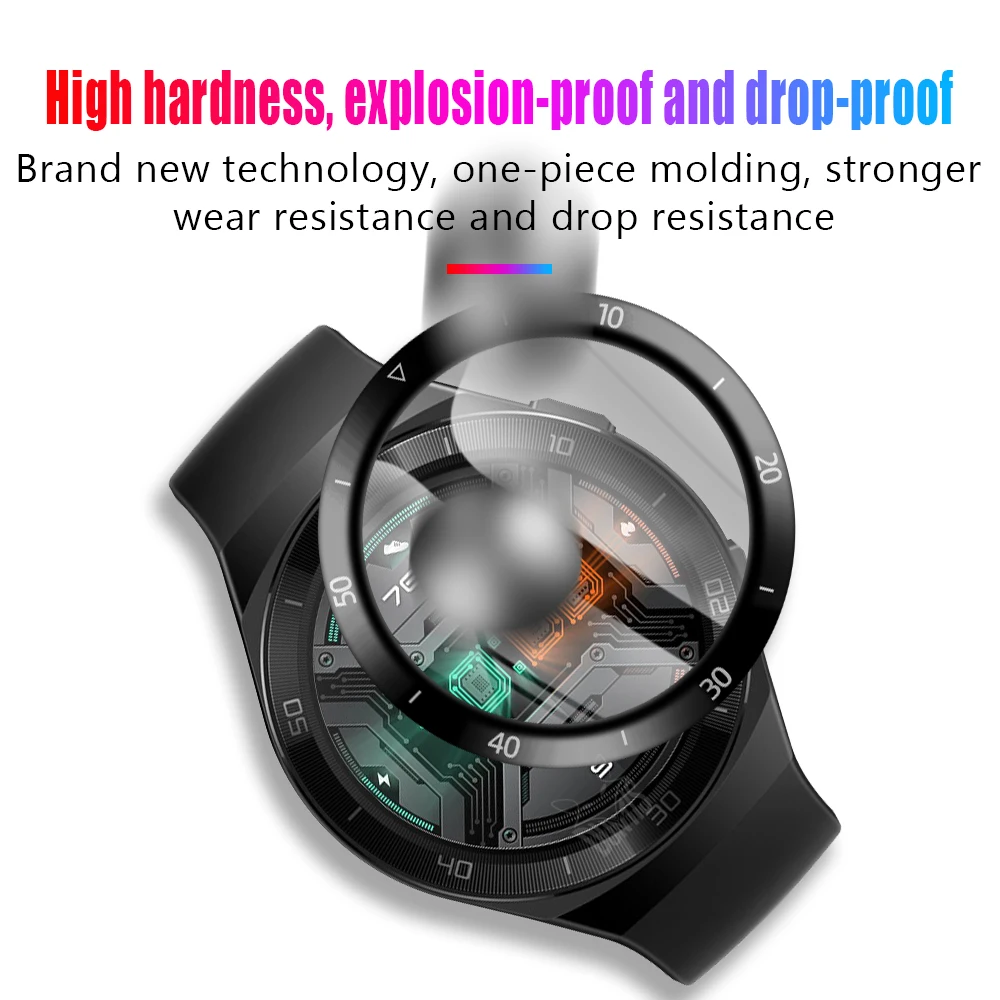 20d curved edge protective film for huawei watch gt2e gt 2e smartwatch soft with scale screen protector huawei gt 2e not glass free global shipping