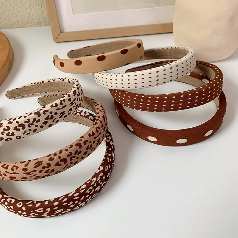 

New Fashion Cow Leopard Print Lady Hairband Headband Turban for Women Wide Plastic Hair Hoop Bezel Girls Hair Bands Accessories
