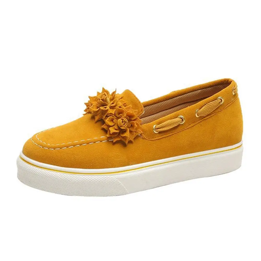 

Larged-Size Flats Women 2021 Spring New Flower Slip On Thick Sole Ladies Casual Shoes Loafers Female Running Trendy Sneakers