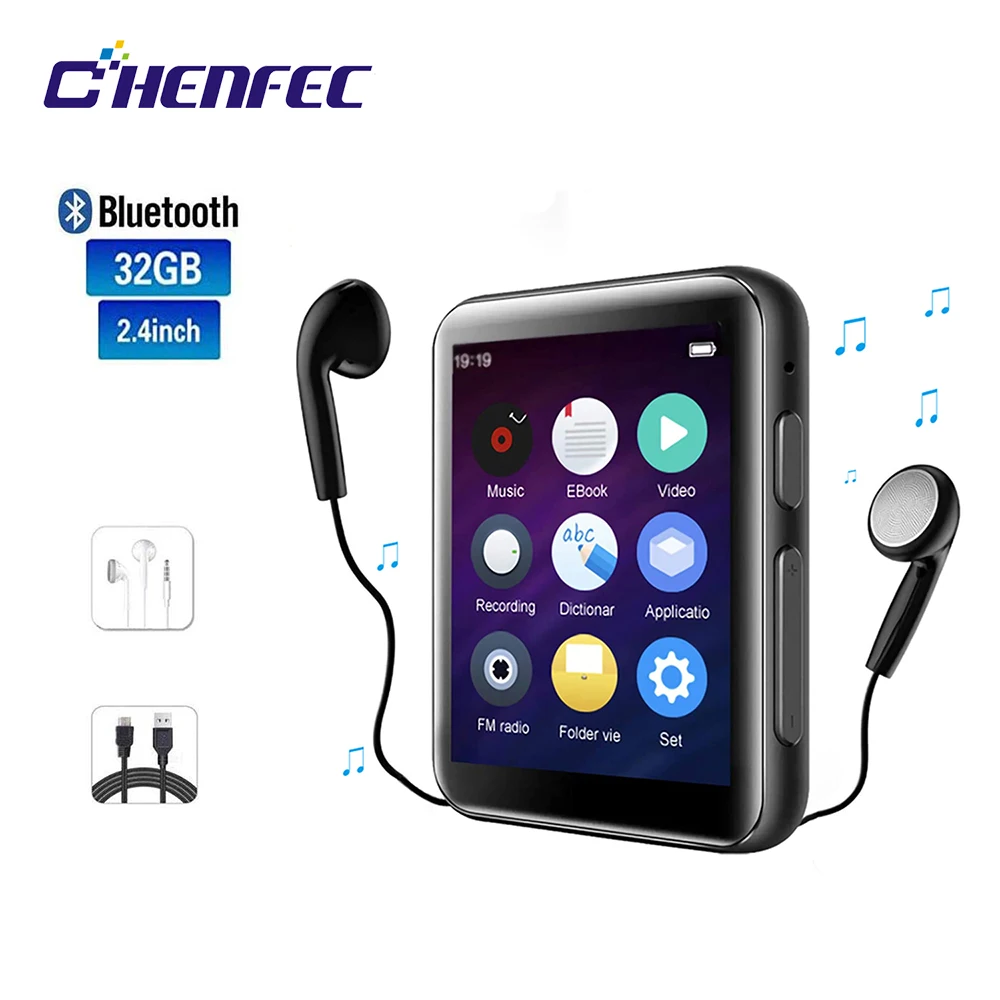 

MP4 Player X5 Bluetooth 5.0 with Speaker 2.5inch Full Touch Screen 32GB HiFi Lossless Sound Music Player with FM Recorder