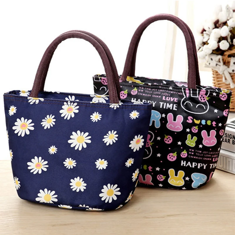 Женская сумка для хранения обеда модная Холщовая Сумка с принтом на молнии| |