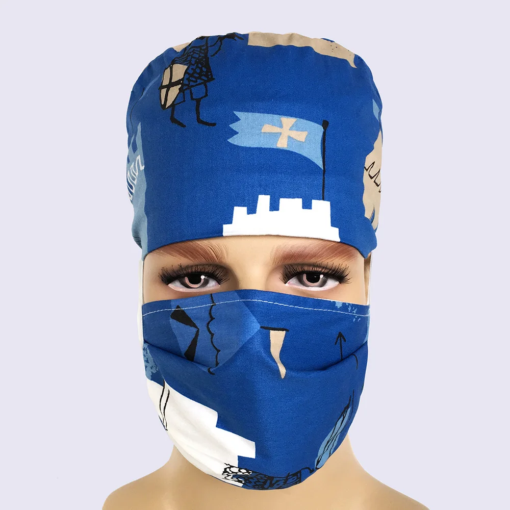 Pharmacy Scrub surgery Cap Nurse Doctor Surgical Unisex Hospital Adjustable Medical Caps Scrub Lab Clinic Dental medical scrubs