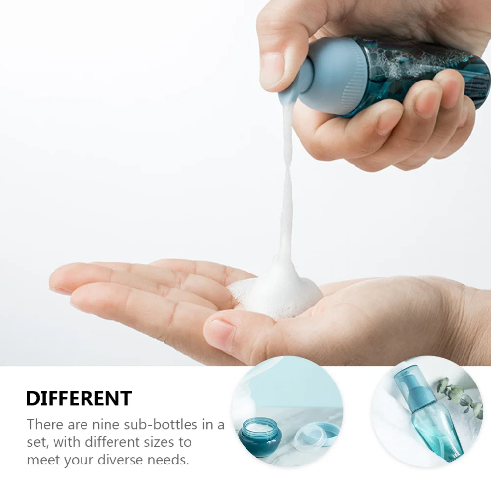 

1 Set Reusable Storage Bottles Portable Travel Bottle Set Storage Holders (Blue)