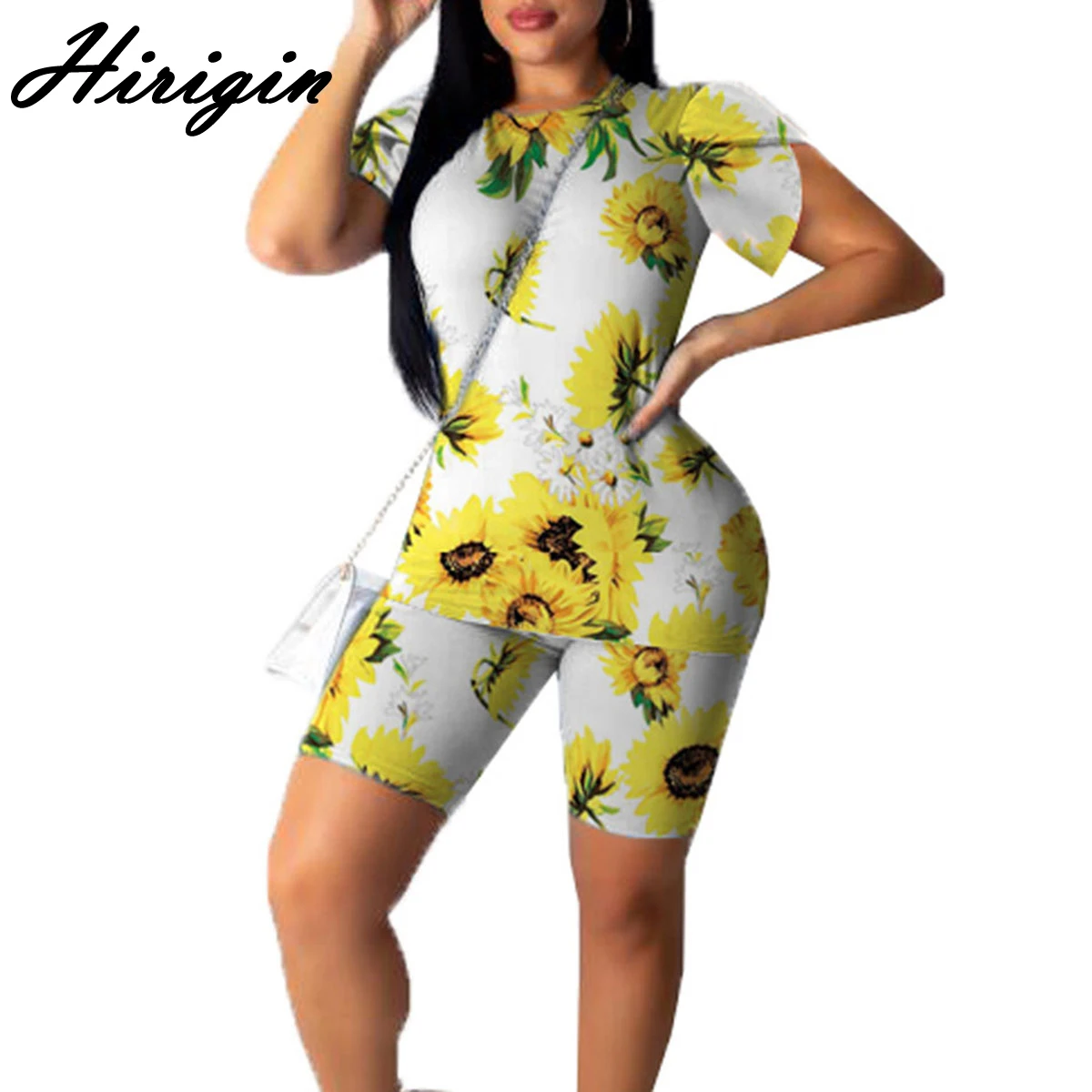 Модный летний женский костюм с растительным геометрическим принтом топ коротким