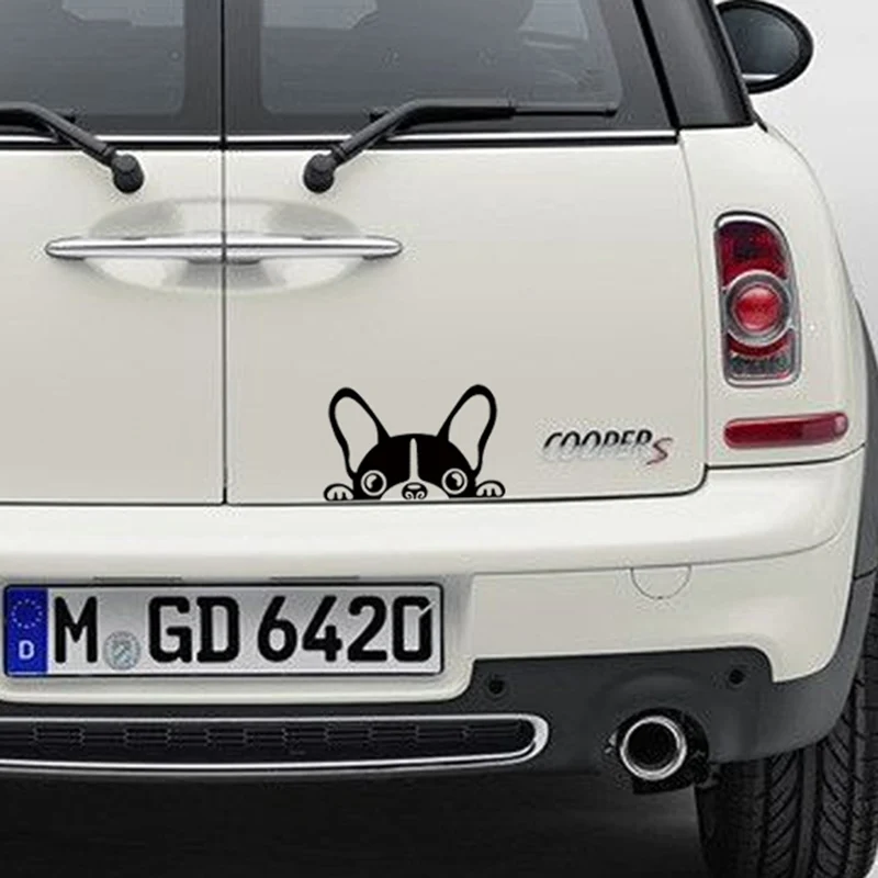 Наклейка на окно автомобиля Переводные картинки в виде бульдога для Mini Cooper One S JCW