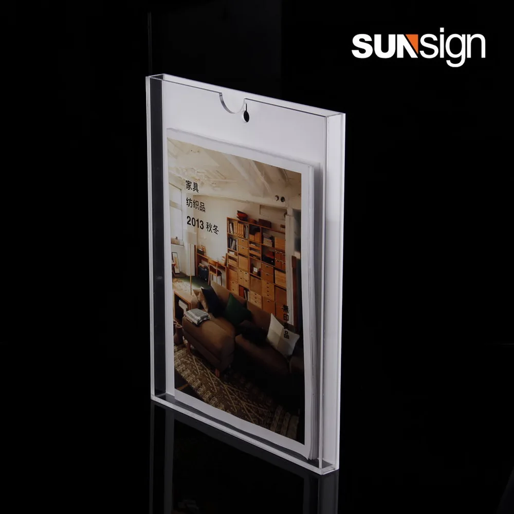 

Высококачественная прозрачная простая настенная пластиковая витрина A4 для витрин, Постер-держатель, доска для сообщений для бизнеса и офис...