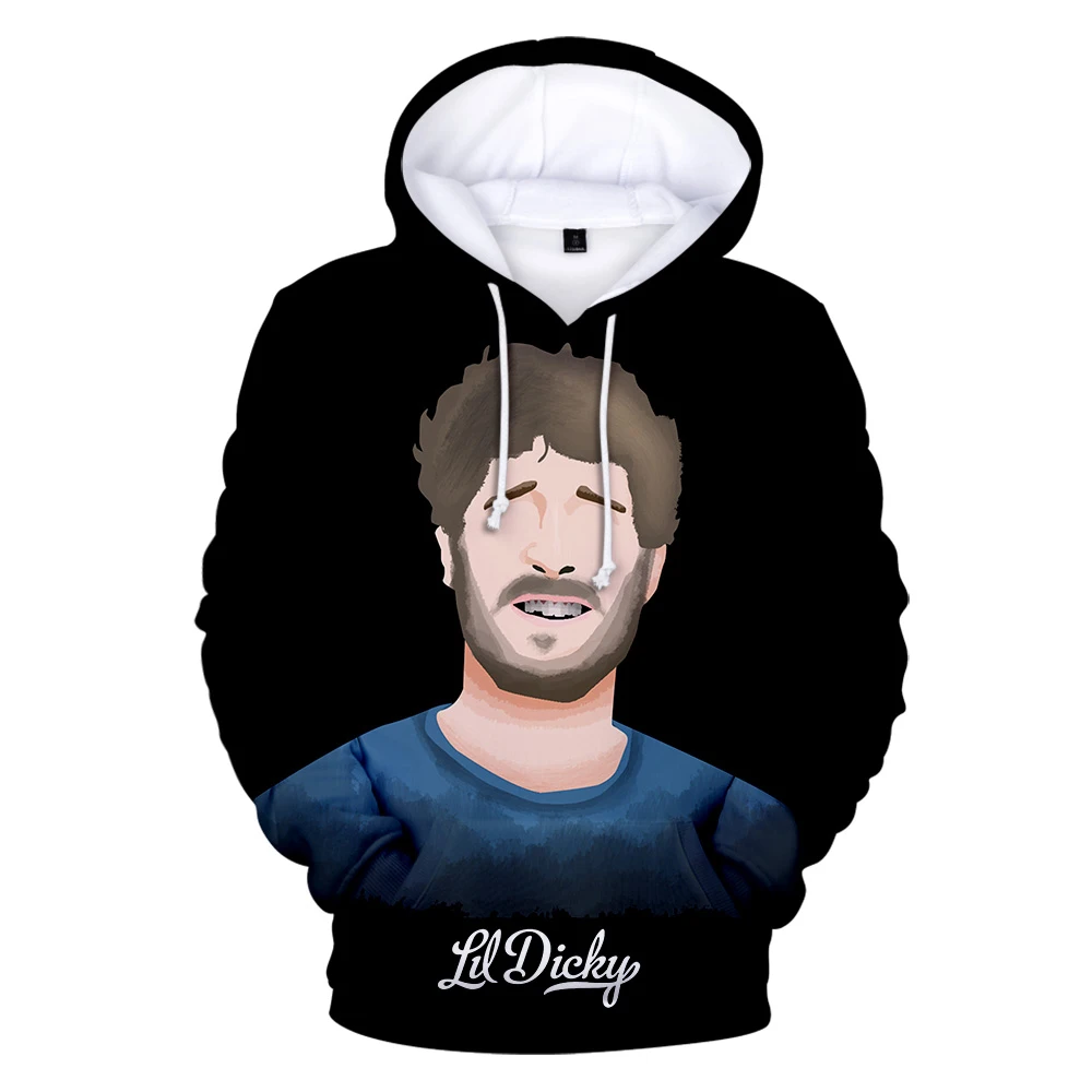 Худи US Rapper Lil Dicky 3D для мужчин и женщин новинка 2019 Осенний Модный пуловер Свитшот в