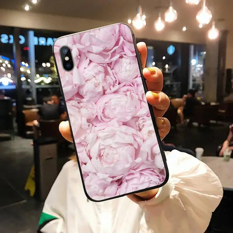 

Colorful Flower Rose Peony Phone Case for iPhone 11 12 pro XS MAX 8 7 6 6S Plus X 5S SE 2020 XR