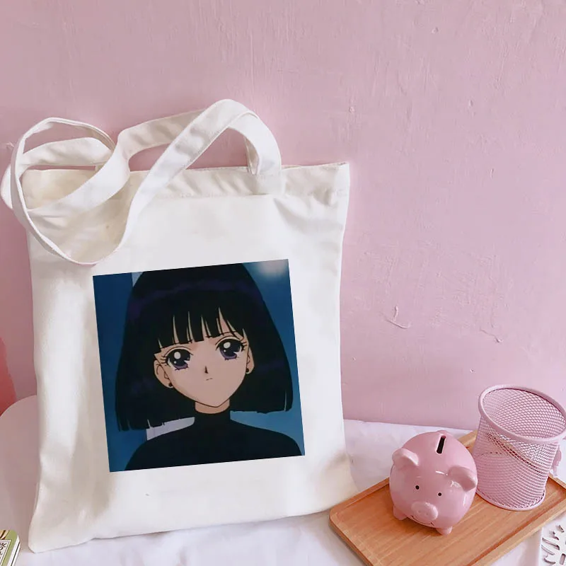 Японский Сейлор Мун большой емкости Harajuku Повседневная Ulzzang Новая женская Холщовая Сумка для колледжа летняя шикарная мультяшная сумка на плечо