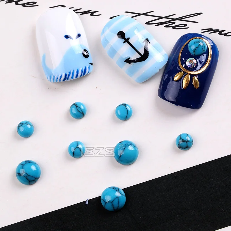 TSZS 25 шт./лот богемный стиль многоразмерная круглая форма натуральный камень 3D