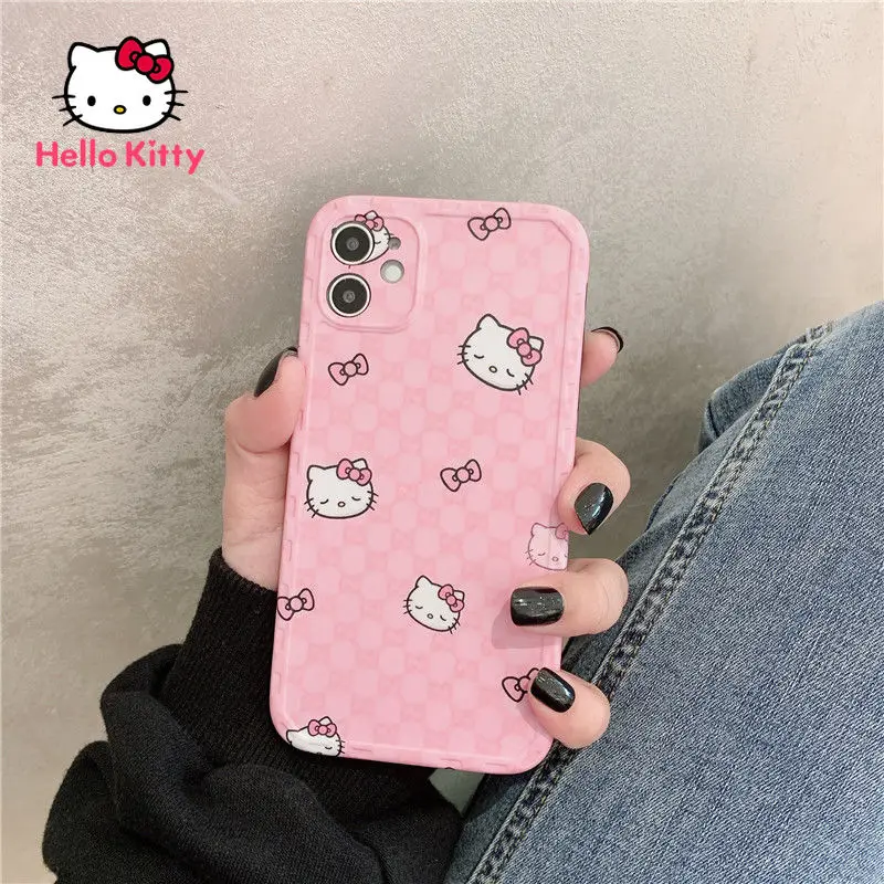 

Чехол Hello Kitty для IPhone 7/8P/X/XR/XS/XSMAX/11/12Pro/12mini с рисунком из мультфильма, с защитой от падения