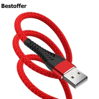 25cm 1m 2m 3 meters fast charging 2 4a nylon braided data cable for iphone android type c mobile phone charging cable