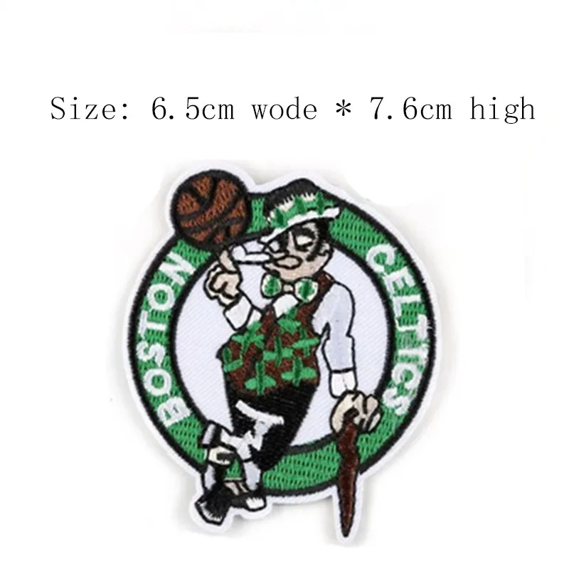 BOSTON CELTICS вышивка патч 7,6 см высокая Железная На пришить/украшение комнаты/баскетбольная нашивка/Спорт патч(5 шт