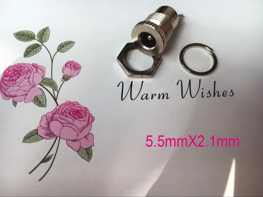 

1PC High quality Copper 5.5mm x 2.1mm Female DC Socket JACK Power Plug Female Panel Mount connector adapter