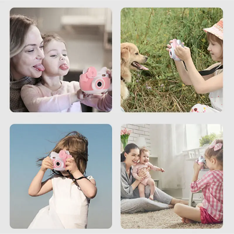 Симпатичная детская камера с 2-дюймовым сенсорным экраном цифровая принтер