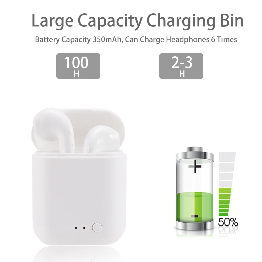 Беспроводные спортивные наушники TWS i7 Mini 2 Bluetooth Air гарнитура с зарядным