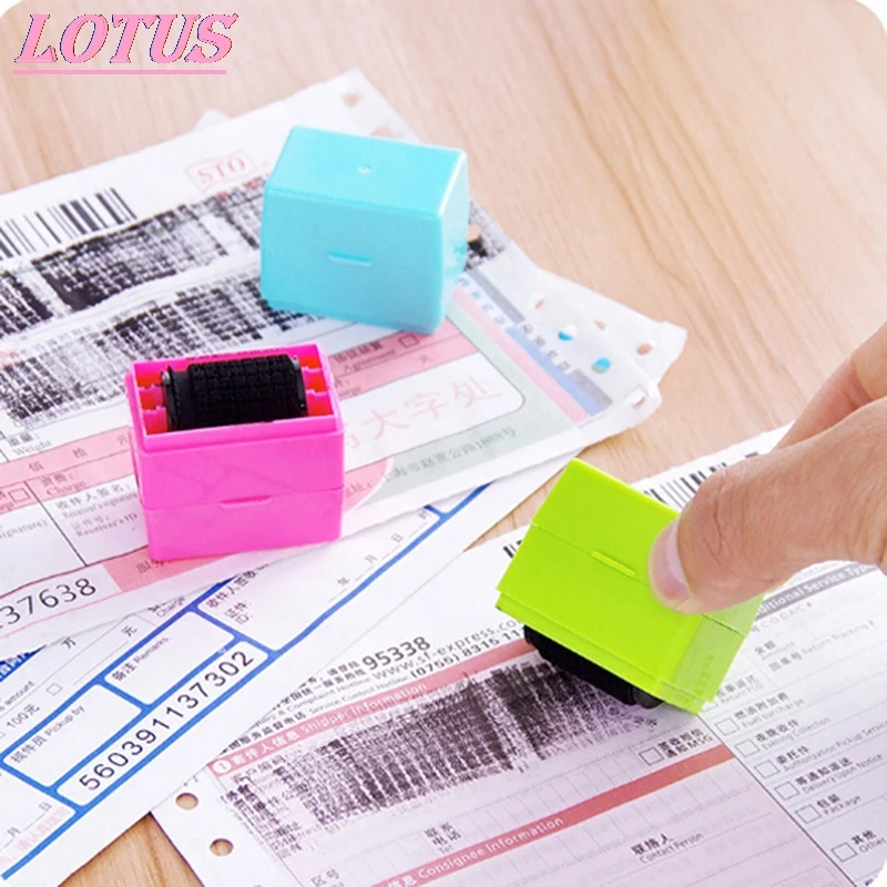

1PCS Guard Your ID Roller Stamp Self Inking Stamp Messy Code Security Office Confidentiality Confidential Seal Theft Protection